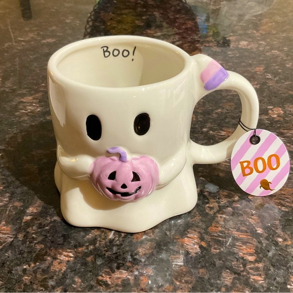 Other - NWT Ghost Mug with Pink Pumpkin + Free 🎁